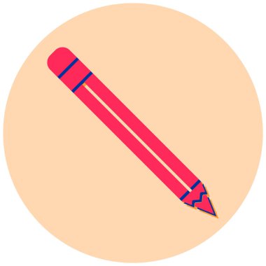 Kalem. Web simgesi basit illüstrasyon