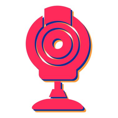 Web kamerası simgesi. Düz dizayn. vektör illüstrasyonu.