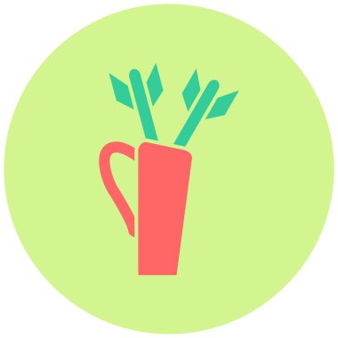 ok simgesi ile titreşim, basit tasarım vektör çizimi