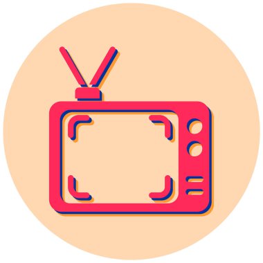 Televizyon. Web simgesi basit illüstrasyon