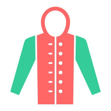 Kapüşonlu. Web simgesi basit illüstrasyon