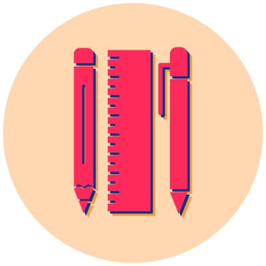 Kalem. Web simgesi vektör illüstrasyonu