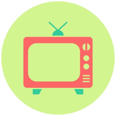 Televizyon. Web simgesi basit illüstrasyon