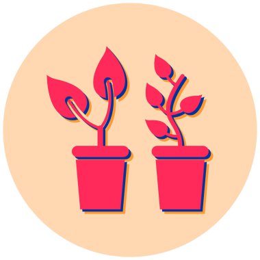 Bitki. Web simgesi basit tasarım