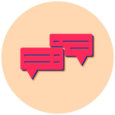 Konuş. Web simgesi basit illüstrasyon