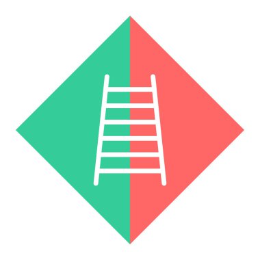 Merdiven. Web simgesi basit illüstrasyon