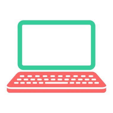 dizüstü bilgisayar simgesi. düz tasarım