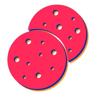 Çilekli meyve ikonu. Web tasarımı için kırmızı havyar vektör çiziminin izometriği