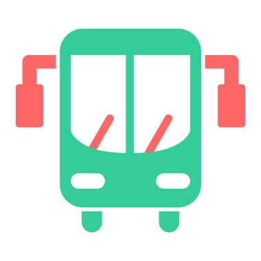 Otobüs. Web simgesi basit tasarım