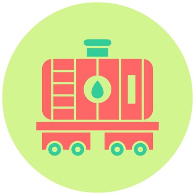 Petrol treni. Web simgesi basit tasarım