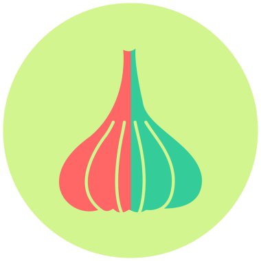Sarımsak. Web simgesi basit illüstrasyon