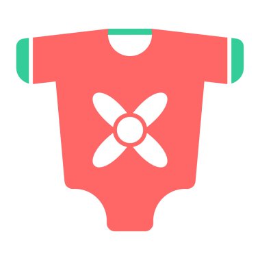 bebek giysisi ikonu vektör illüstrasyonu