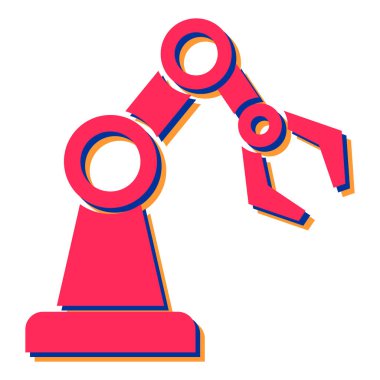 Robot el simgesinin vektör çizimi, vektör illüstrasyonu basit tasarım 