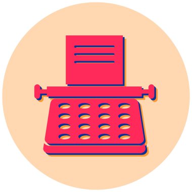 Daktilo. Web simgesi basit tasarım
