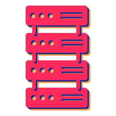 veritabanı vektörü düz renk simgesi