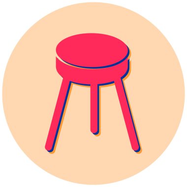 Masa. Web simgesi basit illüstrasyon