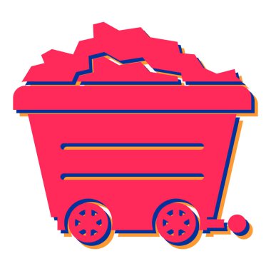 Gıda ve içecek vektör illüstrasyon tasarımlı el arabası