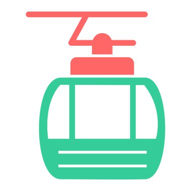 kablo araba simgesi, vektör illüstrasyonu basit tasarım