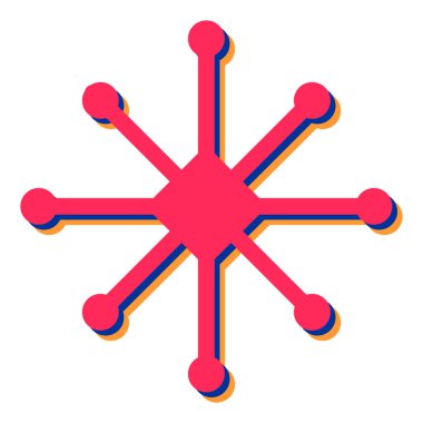 Kar tanesi. Web simgesi basit illüstrasyon