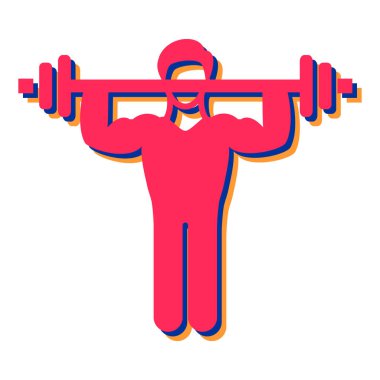 Halterli bir adamın vektör çizimi