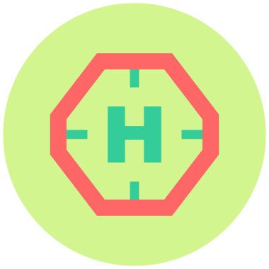 Helipad simgesinin vektör illüstrasyonu