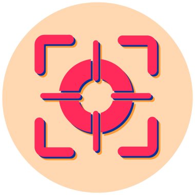 Hedef. Web simgesi basit illüstrasyon