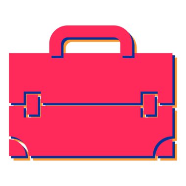 Evrak çantası ikonu. vektör illüstrasyonu