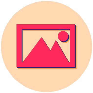 fotoğraf galerisi simgesi, vektör illüstrasyonu