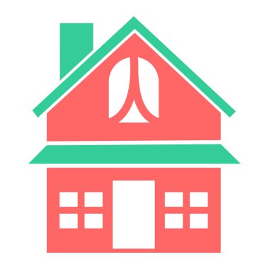 Ev. Web simgesi basit illüstrasyon