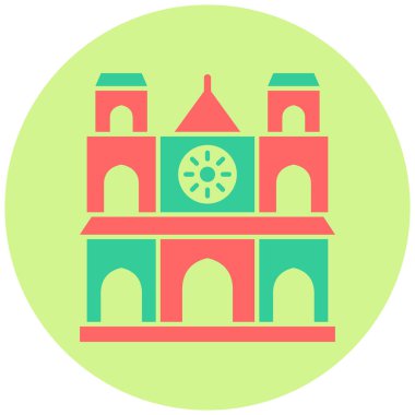Bina. Web simgesi basit illüstrasyon