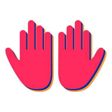 Eldiven simgesi vektör illüstrasyonu