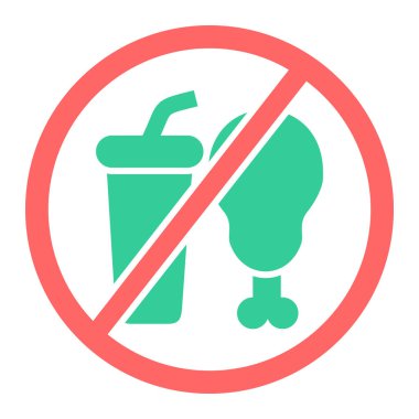 Fast food yok. Basit illüstrasyon