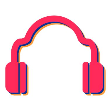 kulaklık simgesi vektör illüstrasyonu