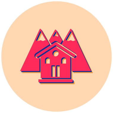 Ev. Web simgesi basit illüstrasyon