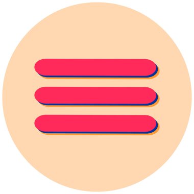 Güzel ve eğri simgesinin vektör çizimi