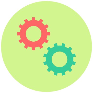 Ayarların vektör illüstrasyonu modern simge