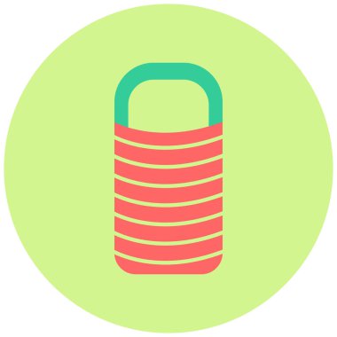 Uyku Torbası simgesinin vektör illüstrasyonu