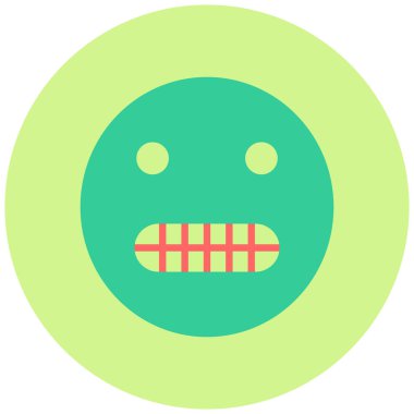 Surat asan duygu simgesi, vektör illüstrasyonu 