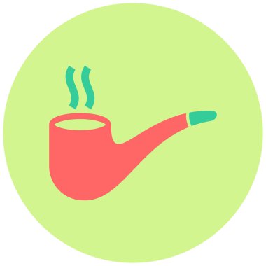 Sigara piposu. Basit illüstrasyon