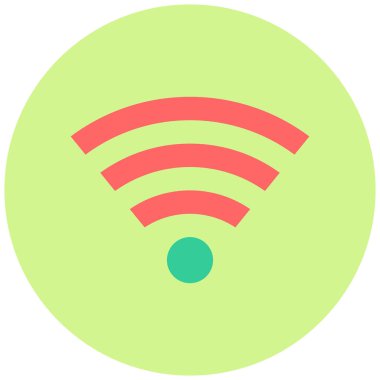 Kablosuz. Web simgesi basit illüstrasyon