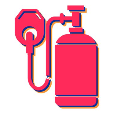 Yangın söndürme ikonu. Web için gaz hidrantı vektör simgelerinin özet çizimi