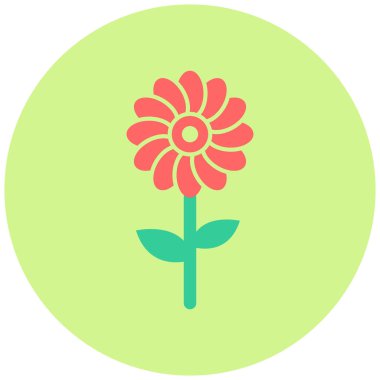 Çiçek. Web simgesi basit illüstrasyon