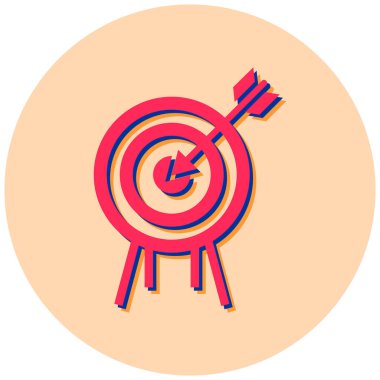 Hedef. Web simgesi basit illüstrasyon