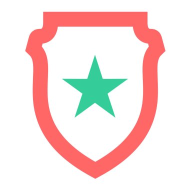 Kalkan. Web simgesi basit illüstrasyon