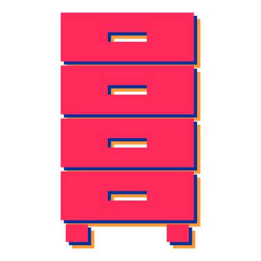 Modern mobilya simgesinin vektör illüstrasyonu