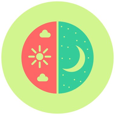 Gündüz ve Gece 'nin vektör çizimi Modern simge 