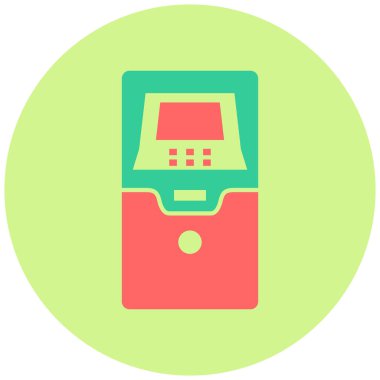 ATM 'de. Web simgesi basit illüstrasyon