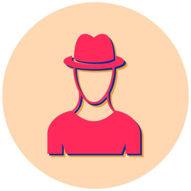 Şapka vektör simgesi olan adam