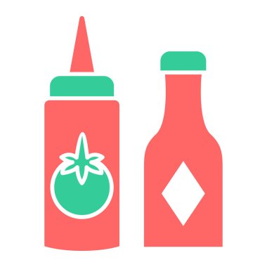 Ketçap. Web simgesi basit illüstrasyon