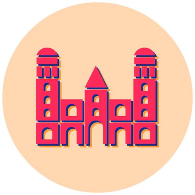 Güzel bir kale simgesinin vektör çizimi